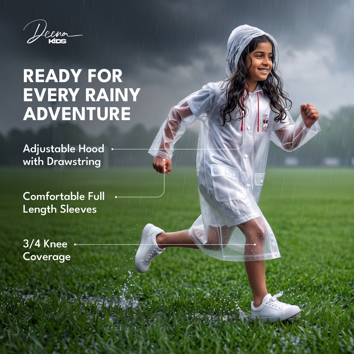 Deena Kids Girls Raincoat