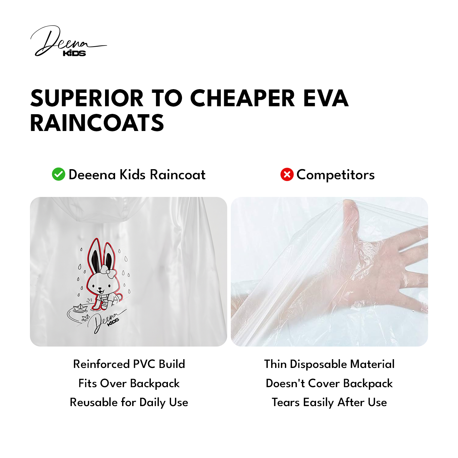 Deena Kids Girls Raincoat
