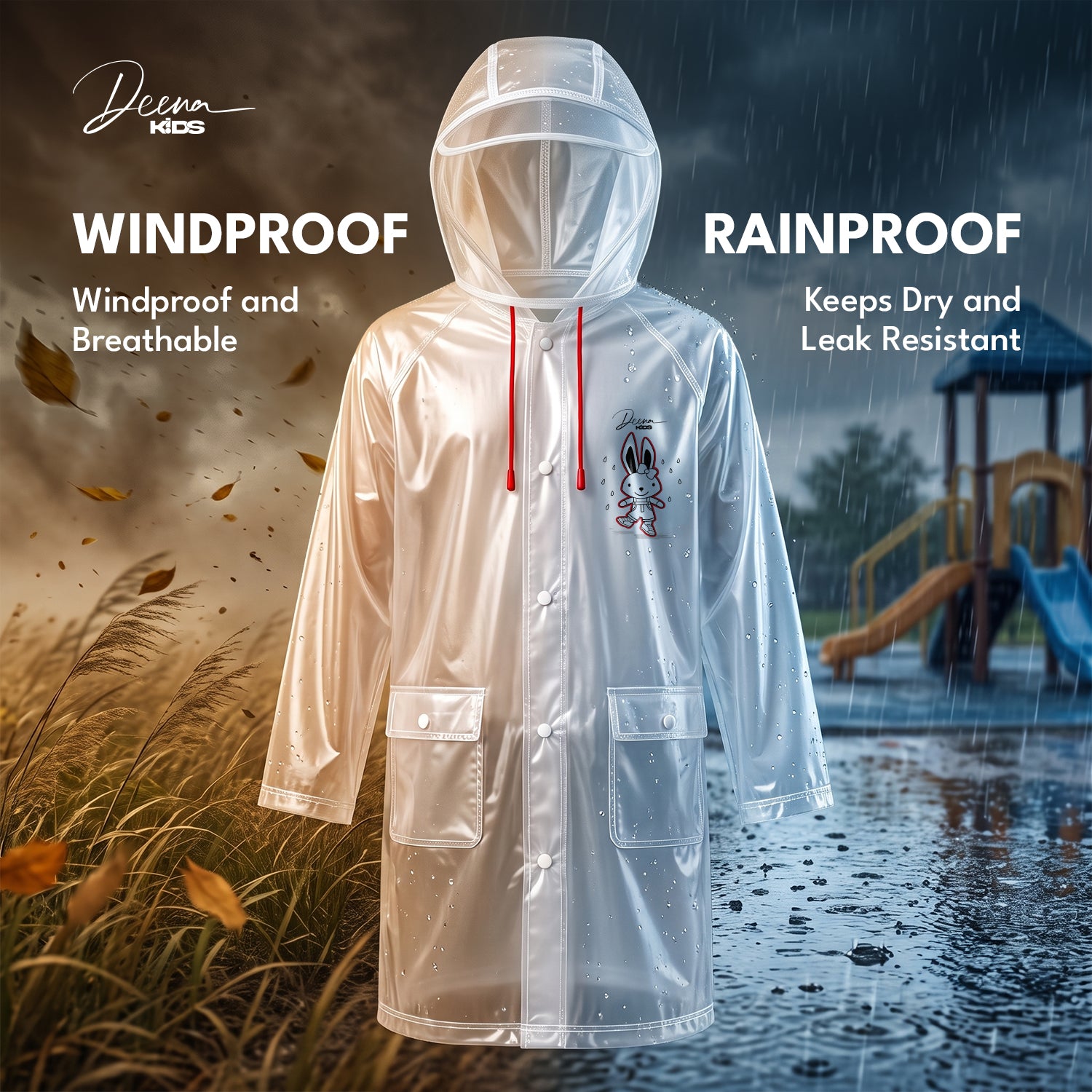 Deena Kids Girls Raincoat