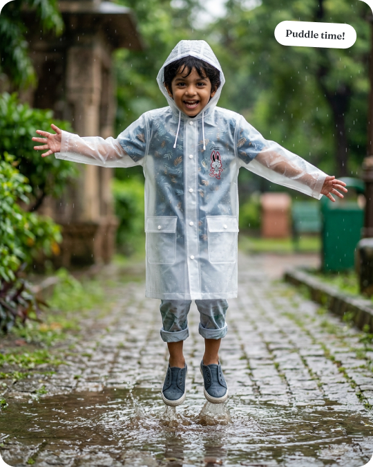 Raincoat On. Adventure On.